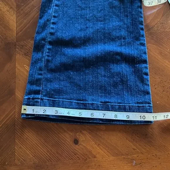 The Limited Blue Denim Wide Leg Jeans Woman Size 8 - Picture 9 of 10